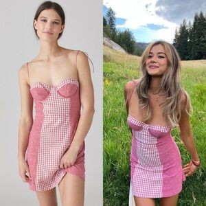 NWOT Urban Outfitters Felicity Eyelet Bustier Mini Dress